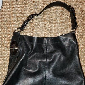 Black COACH Leather Hobo Bag